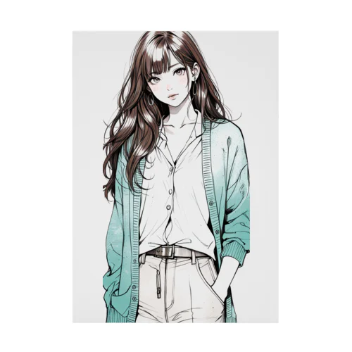 G-penGIRLシリーズ／カーディの午後 Stickable Poster