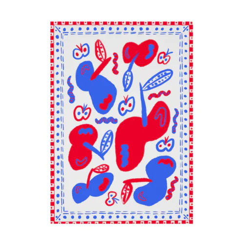 FRUITS PARTY -APPLE- Stickable Poster