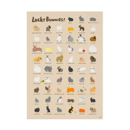BUNNIES57 Stickable Poster