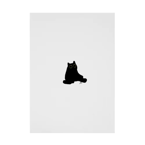 おやじ座り猫 Stickable Poster
