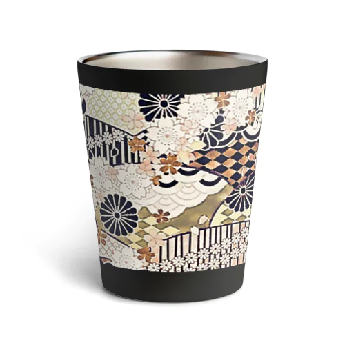 サーモタンブラー【和柄】桜・菊・青海波・レトロ調 Thermo Tumbler
