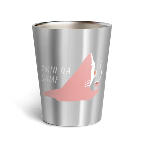 ほっとひと息サメ〈濃いめの地色向け〉 Thermo Tumbler
