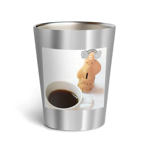 お爺ちゃん！それは醤油ですよ！なミネラル豊富な土のはにわさん。 Thermo Tumbler