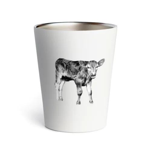 Happy cows♪ モノクロphoto ver. Thermo Tumbler