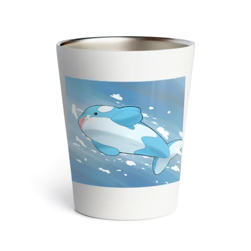 泳ぐ青シャチ Thermo Tumbler