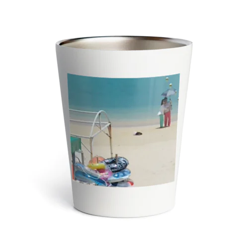 沖縄の砂浜をプリントしたグッズ Thermo Tumbler