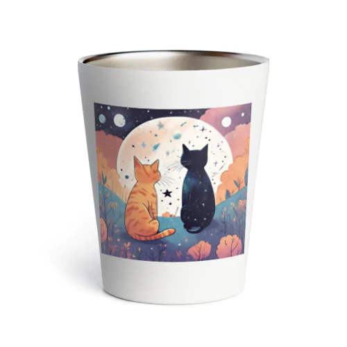 にゃんこのお月見 Thermo Tumbler
