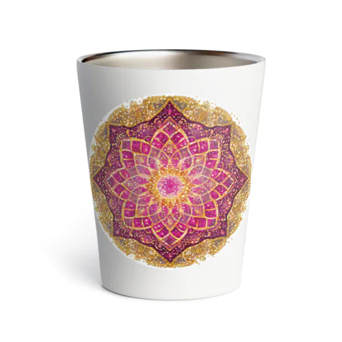 ピンク曼荼羅001 Thermo Tumbler