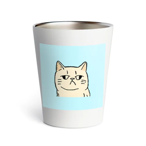 ふてくされたネコくん(水色) Thermo Tumbler