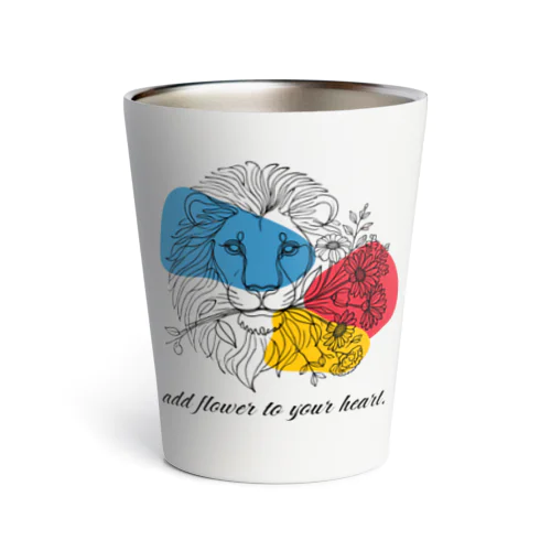 花束にライオン Thermo Tumbler