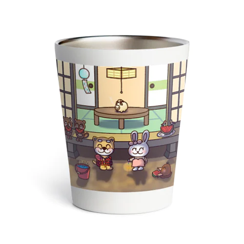 8月🎇夏の夜の縁側でのひととき🍉🎐 Thermo Tumbler