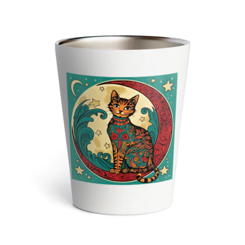 猫と月 Thermo Tumbler