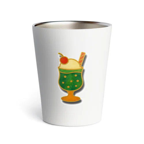 レトロピンバッジ風クリームソーダ Thermo Tumbler