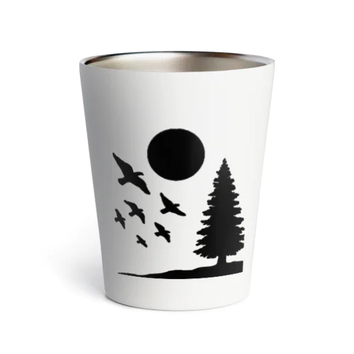 Birds and Sun Thermo Tumbler