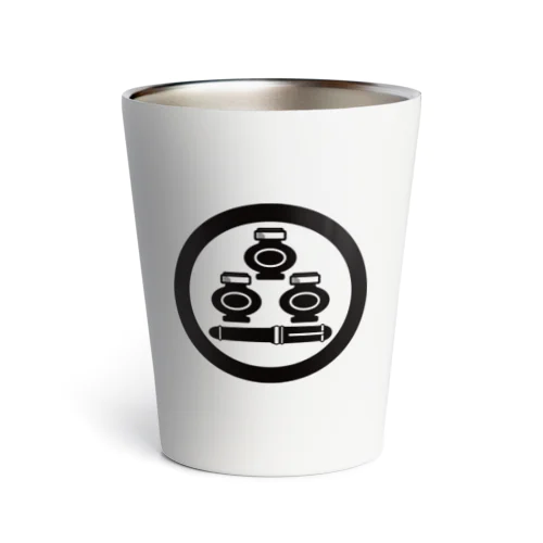 文具家紋：丸にインク瓶 Thermo Tumbler