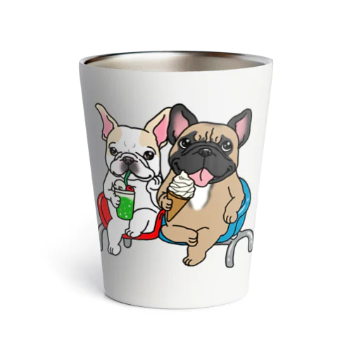 公園の仲良しフレブル。 Thermo Tumbler
