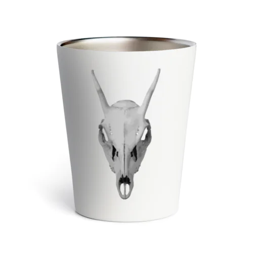見つめる鬼角の鹿 Thermo Tumbler