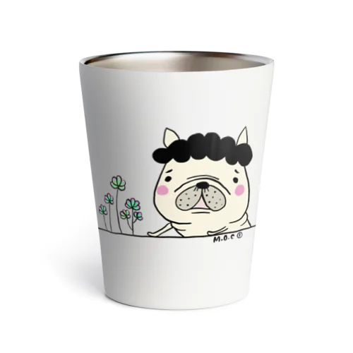 鼻毛のフレンチブルドッグと多肉植物 Thermo Tumbler