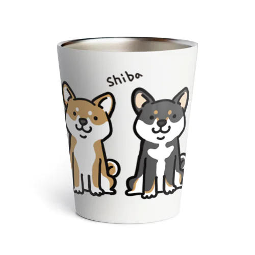ちゃ柴とくろ柴 Thermo Tumbler