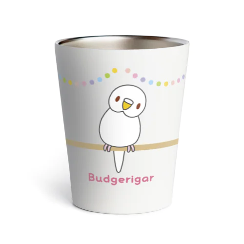アルビノ女の子＊セキセイインコ＊ Thermo Tumbler