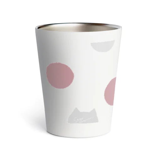 Stay warm ドットねこ Thermo Tumbler