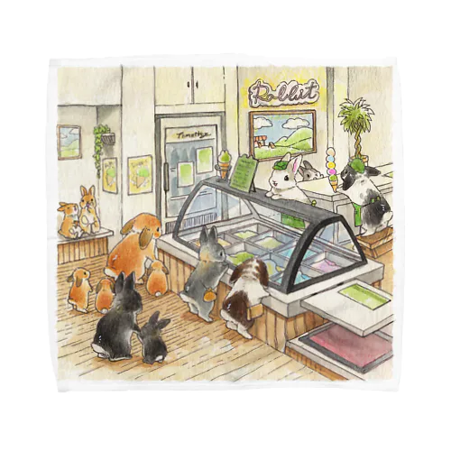 チモシーアイスクリーム屋さん Towel Handkerchief
