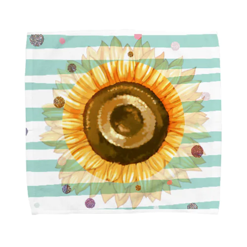 太陽みたいなひまわり Towel Handkerchief