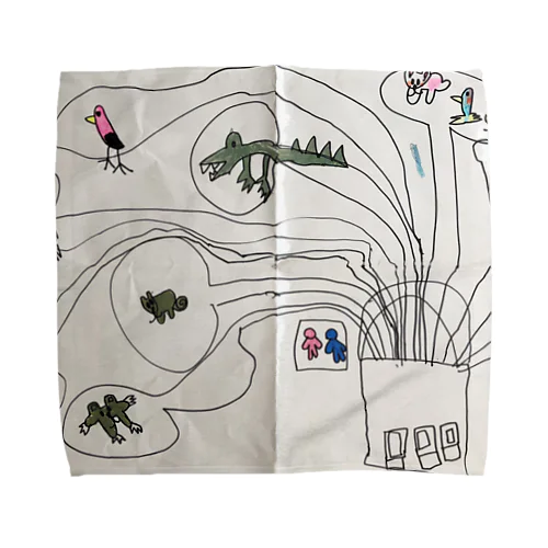 動物園 Towel Handkerchief