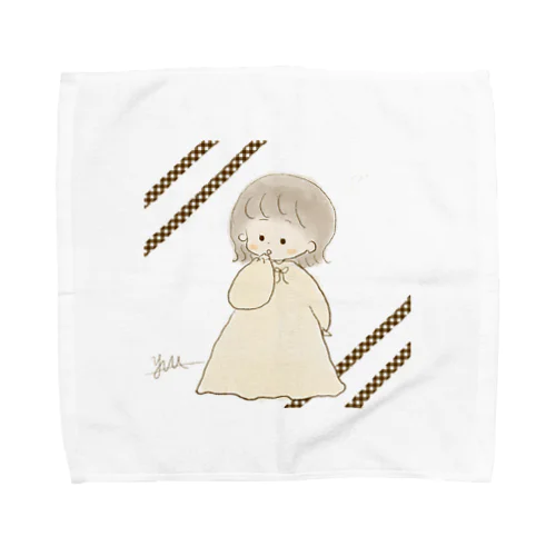 ショートの女の子 Towel Handkerchief