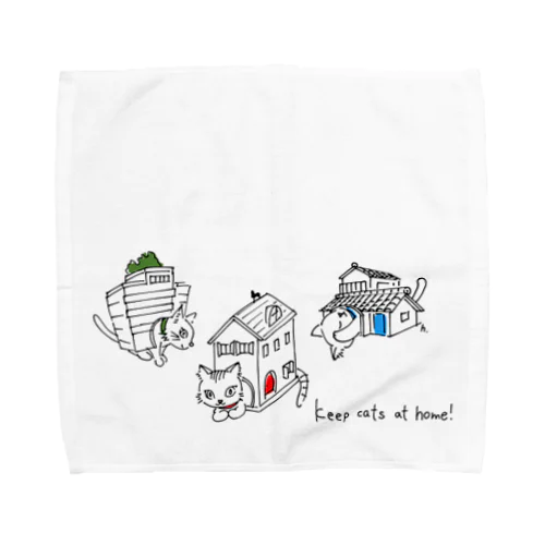 ねこはうち Towel Handkerchief