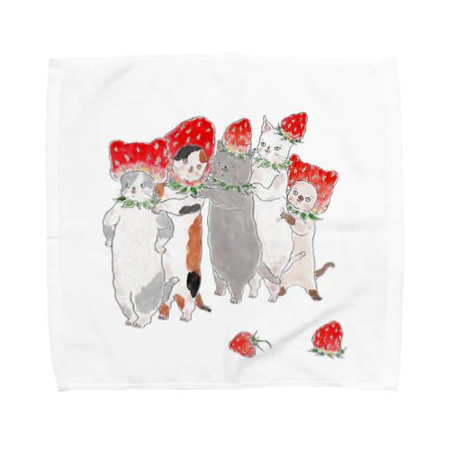 暴走いちごにゃんこ電車 Towel Handkerchief