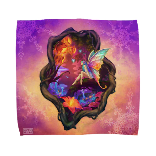森の妖精＜虹色の囁き＞ Towel Handkerchief