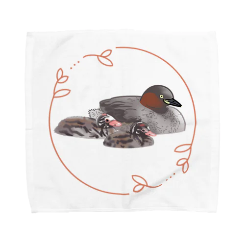カイツブリさん親子 Towel Handkerchief