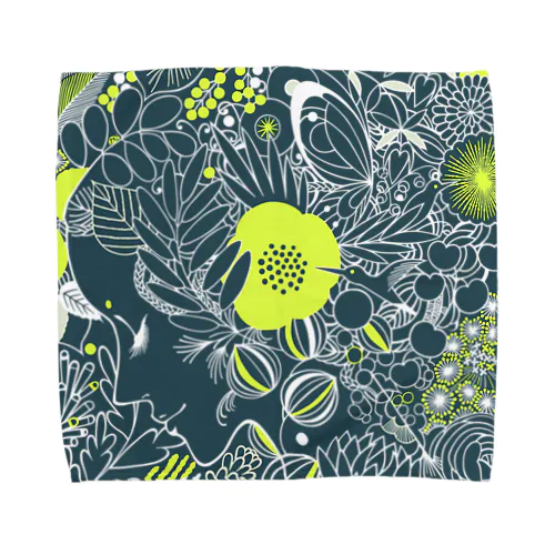 botanical blue Towel Handkerchief