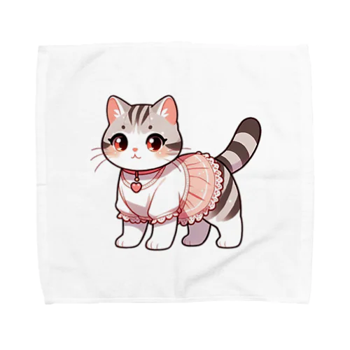 ドレッシーなネコ Towel Handkerchief