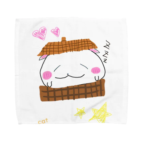 ねこまん　ミニタオル Towel Handkerchief