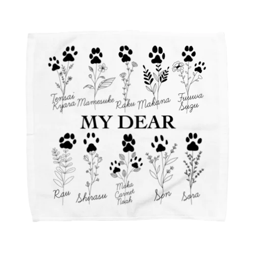 肉球のお花 Towel Handkerchief