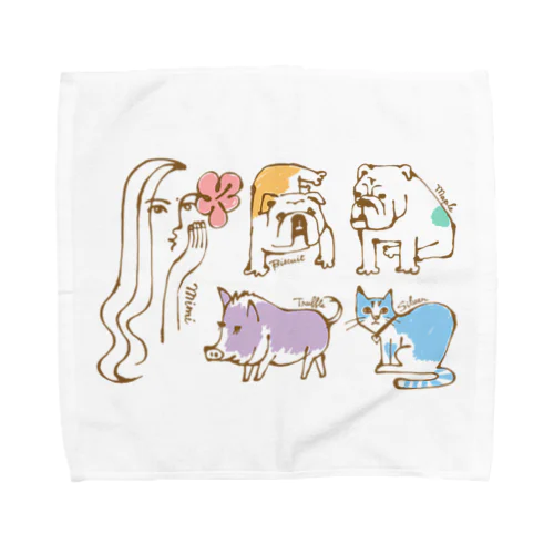 YouTube ミミファミリー＋アニマルｓ Towel Handkerchief