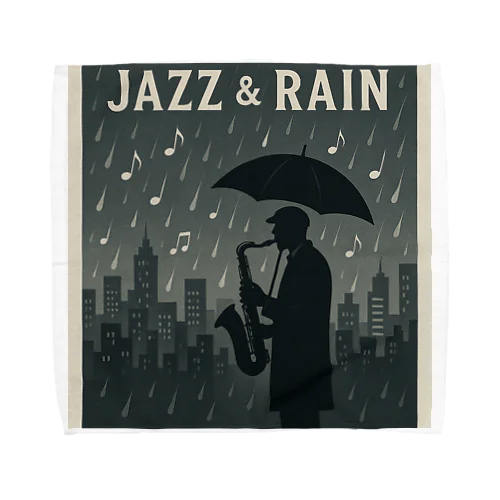 Jazz & Rain ─ 雨音とジャズの街角 Towel Handkerchief