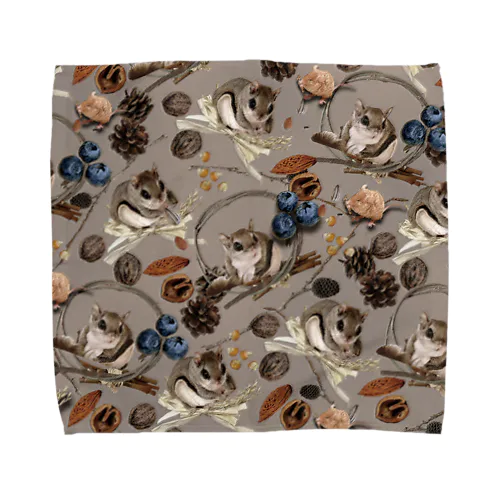リスじゃないよモモンガだよ Towel Handkerchief