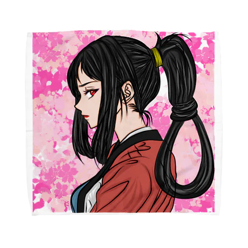 どこかで見たような侍女子です。(=^・^=) Towel Handkerchief