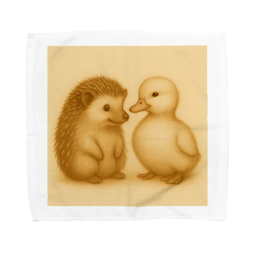 ハリネズミとアヒル05 Towel Handkerchief