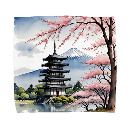 日本の風景 Towel Handkerchief
