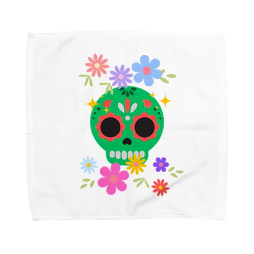 🌸Fiesta Skull　≪mayumi作≫ Towel Handkerchief