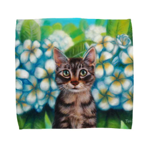 Plumerian Surprise Towel Handkerchief