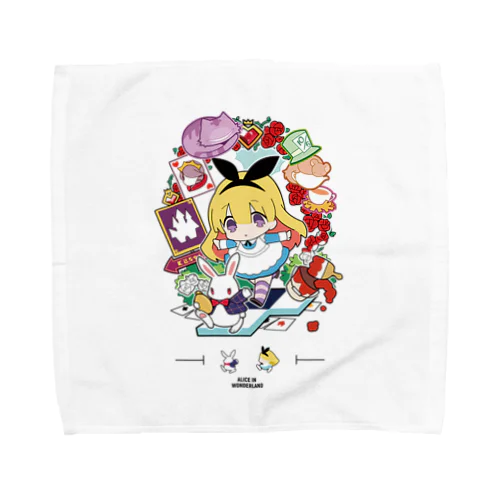 『不思議の国のアリス』タオルハンカチ Towel Handkerchief