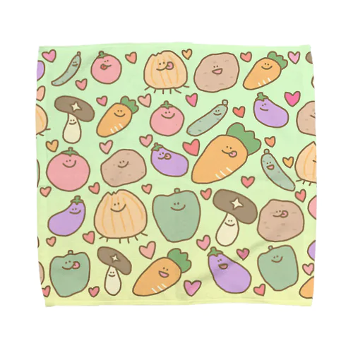 べじさんず　イエローとグリーン Towel Handkerchief