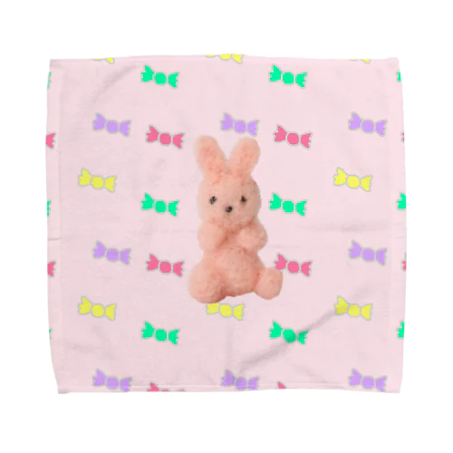羊毛うさぎCANDY Towel Handkerchief