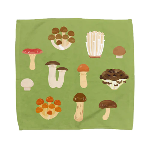 食べられるきのこ Towel Handkerchief