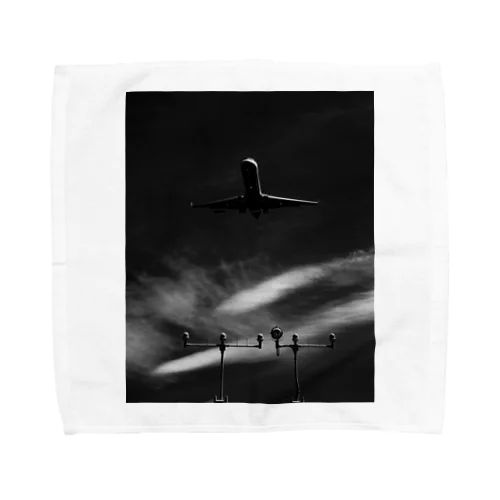 モノクロ飛行機　CRJ Towel Handkerchief